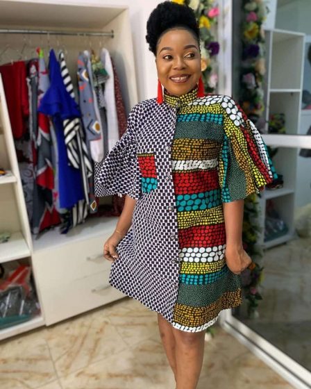 ankara shirt dress styles