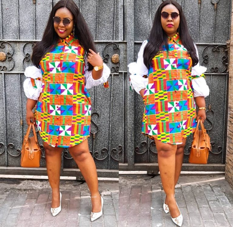 ankara shirt dress styles