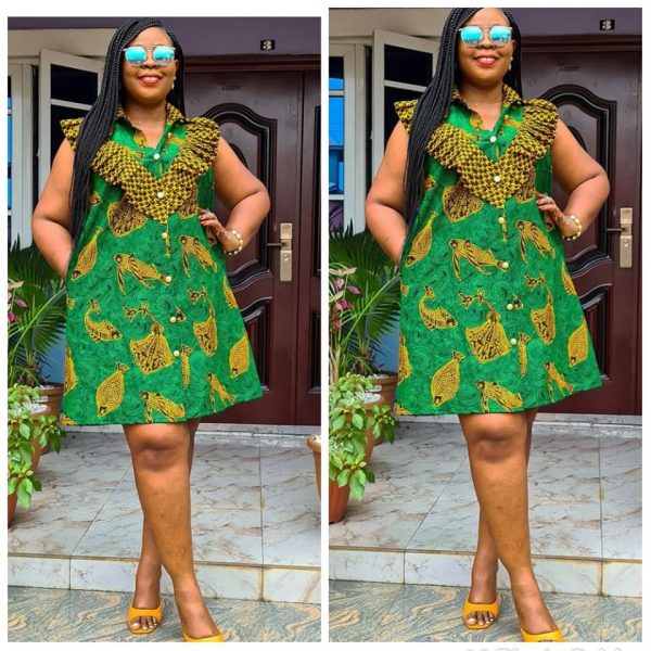 ankara shirt dress styles